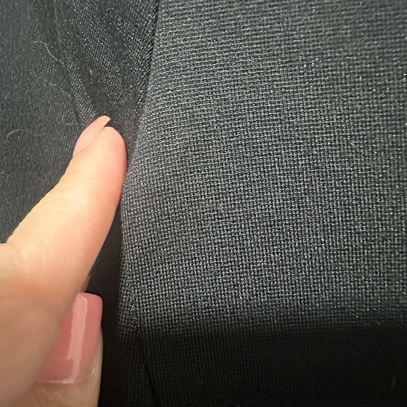 J Jill Black Ponte Pullover Shift Dress 3/4 Sleeve Pockets Seam Panel Small - Picture 6 of 7